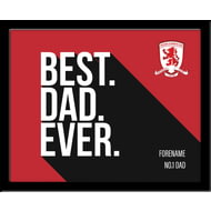 Personalised Middlesbrough Best Dad Ever 10x8 Photo Framed