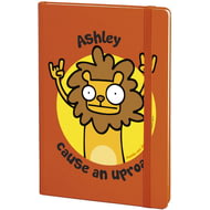Personalised Cause An Uproar Orange Notebook