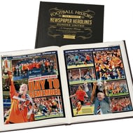 Personalised Dundee United Football Newspaper Book - A3 Leather Cover