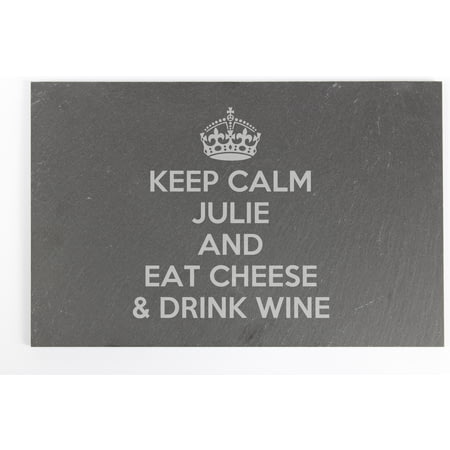 Personalised Keep Calm Slate Cheeseboard