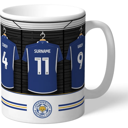 Personalised Leicester City FC Dressing Room Shirts Mug