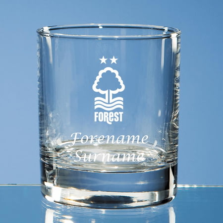 Personalised Nottingham Forest FC Crest Whisky Glass