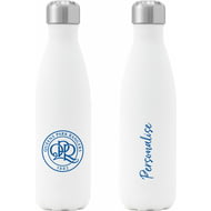 Personalised Queens Park Rangers FC Crest Insulated Water Bottle - White