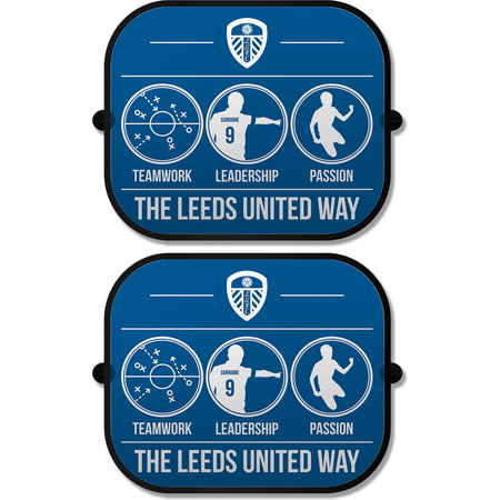 Personalised Leeds United FC Way Pair of Car Side Window Sunshades