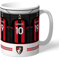 Personalised AFC Bournemouth Dressing Room Shirts Mug