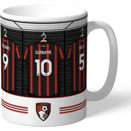 Personalised AFC Bournemouth Dressing Room Shirts Mug