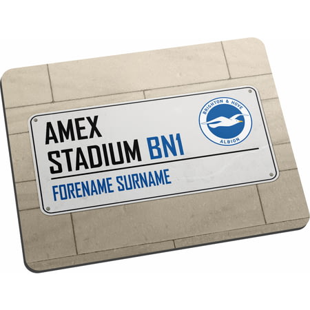 Personalised Brighton & Hove Albion FC Street Sign Mouse Mat