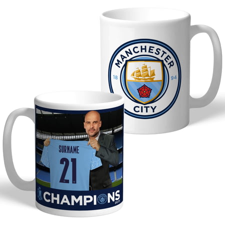 Personalised Manchester City FC Premier League Champions 2021 Manager Mug