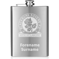 Personalised Blackburn Rovers FC Crest Hip Flask