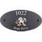 Personalised Dalmatian Dog Motif Oval Slate House Sign Plaque 25x13cm