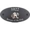 Personalised Dalmatian Dog Motif Oval Slate House Sign Plaque 25x13cm
