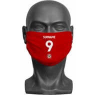 Personalised Brentford FC Back Of Shirt Adult Face Mask