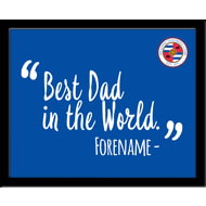 Personalised Reading Best Dad In The World 10x8 Photo Framed