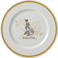 Personalised Watership Down 10" Rimmed Ceramic Plate - Clover