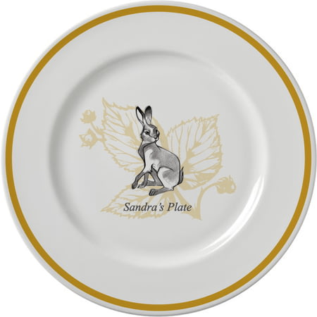 Personalised Watership Down 10" Rimmed Ceramic Plate - Clover