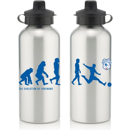 Personalised Cardiff City Player Evolution Aluminium Sports Water Bottle