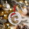 Personalised Gingerbread Initial Letter Christmas Ceramic Hanging Tree Decoration - 7cm