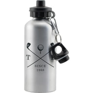 Personalised Golf Clubs Silver Sports Bottle