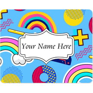 Personalised Rainbow Design Mouse Mat