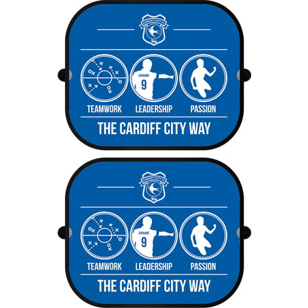 Personalised Cardiff City FC Way Pair of Car Side Window Sunshades