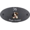 Personalised English Springer Spaniel Dog Motif Oval Slate House Sign Plaque 25x13cm