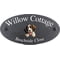 Personalised English Springer Spaniel Dog Motif Oval Slate House Sign Plaque 25x13cm