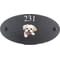 Personalised Maltese Dog Motif Oval Slate House Sign Plaque 25x13cm