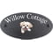 Personalised Maltese Dog Motif Oval Slate House Sign Plaque 25x13cm