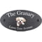 Personalised Maltese Dog Motif Oval Slate House Sign Plaque 25x13cm