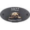 Personalised Pug Dog Motif Oval Slate House Sign Plaque 25x13cm