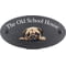 Personalised Pug Dog Motif Oval Slate House Sign Plaque 25x13cm
