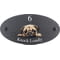 Personalised Pug Dog Motif Oval Slate House Sign Plaque 25x13cm