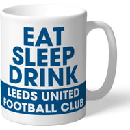 Personalised Leeds United FC Eat Sleep Drink Mug