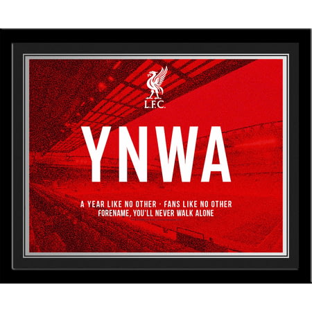 Personalised Liverpool FC Champions 2020 YNWA Photo Framed