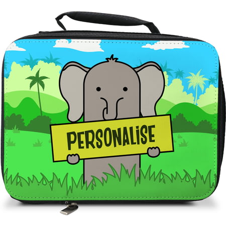 Personalised Kids Elephant Insulated Lunch Bag