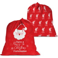 Personalised Liverpool FC Merry Christmas Large Fabric Santa Sack