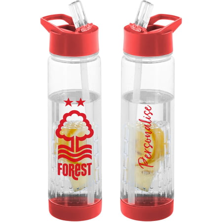 Personalised Nottingham Forest FC Crest Fruit Infuser Sports Water Bottle - 740ml