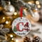 Personalised Snowman Initial A Ceramic Christmas Tree Decoration - 7cm