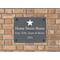Personalised Star Motif Slate Plaque/Sign With Wall Fixings - 25x20cm - Garden, Shed, House Sign