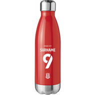 Personalised Stoke City FC Back Of Shirt Red Insulated Water Bottle