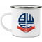Personalised Bolton Wanderers FC Back Of Shirt Enamel Camping Mug