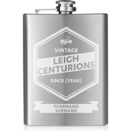 Personalised Leigh Centurions Vintage Hip Flask