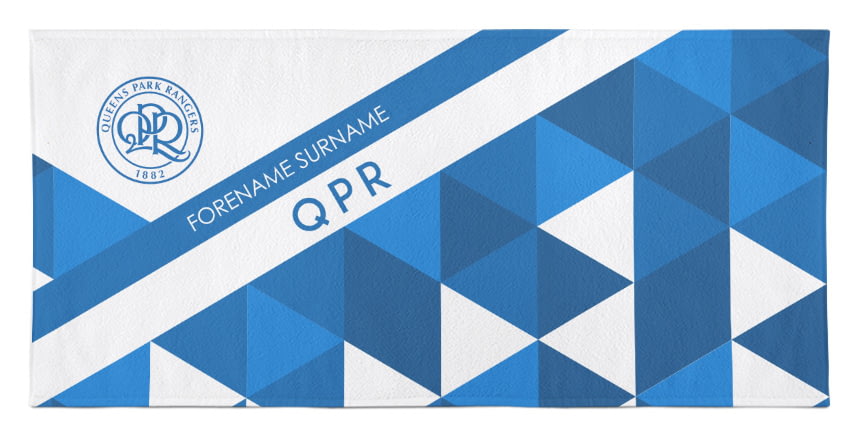 Official Queens Park Rangers QPR FC PERSONALISED Crest Towel 80cm x 160cm
