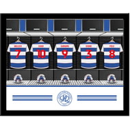 Personalised Queens Park Rangers FC Dressing Room Shirts Framed Print