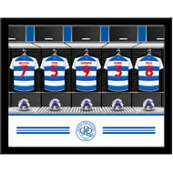 Personalised Queens Park Rangers FC Dressing Room Shirts Framed Print