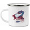 Personalised Scunthorpe United FC Back Of Shirt Enamel Camping Mug