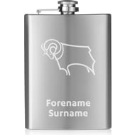 Personalised Derby County Crest Hip Flask