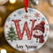 Personalised Snowman Initial A Ceramic Christmas Tree Decoration - 7cm