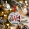 Personalised Snowman Initial A Ceramic Christmas Tree Decoration - 7cm