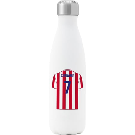 Personalised Stoke City Shirt Insulated Water Bottle - 500ml - White
